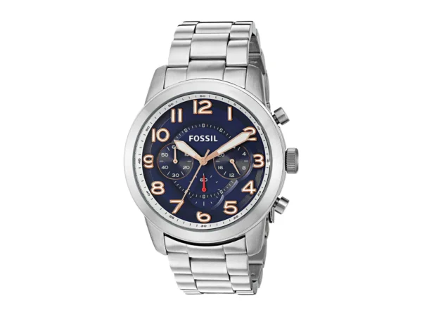 Fossil Pilot 54 Chronograph Navy Blue Dial Watch for Men FS5203 - Image 3