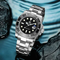 Addiesdive Black Dial Diver's Watch 200M H3QZ (Submariner homeage)