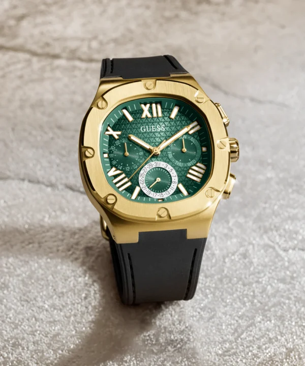 Guess Green Dial Black Strap Men’s Watch GW0571G3 - Image 3