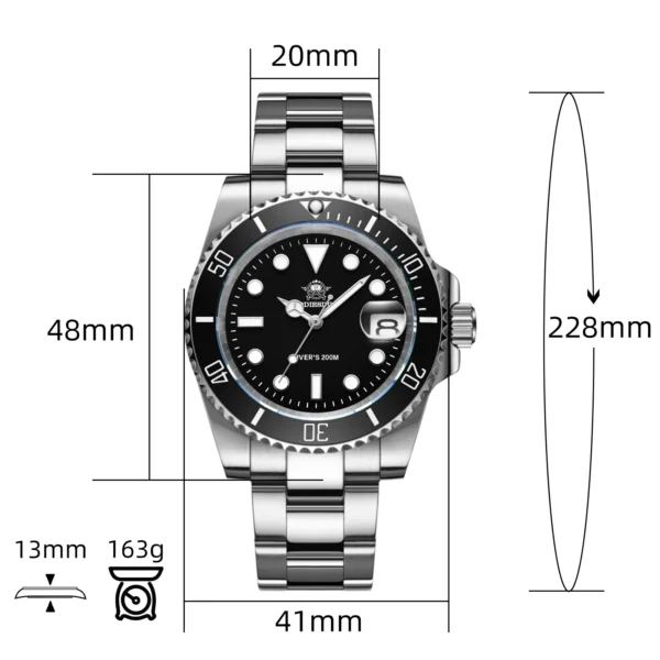 Addiesdive Green Bezel Diver's Watch 200M H3QZ (Starbucks homeage) - Image 6