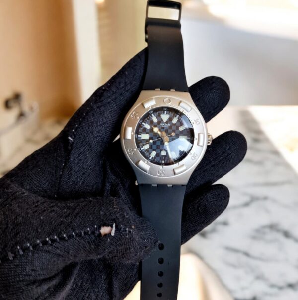 Swatch Diver Men's Checkered Dial Watch - Image 3