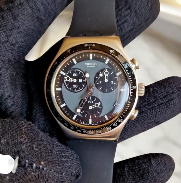 Swatch Black Sub-Dials Watch