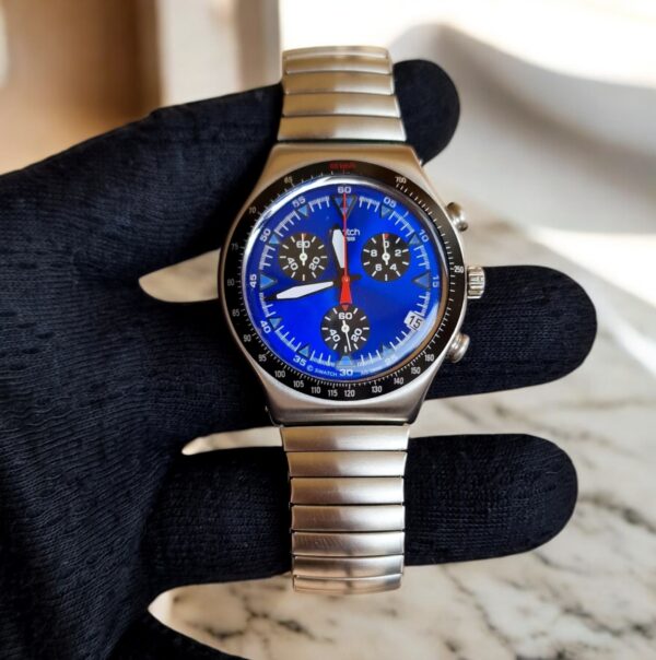 Swatch Irony Chronograph Blue Dial Watch - Image 3