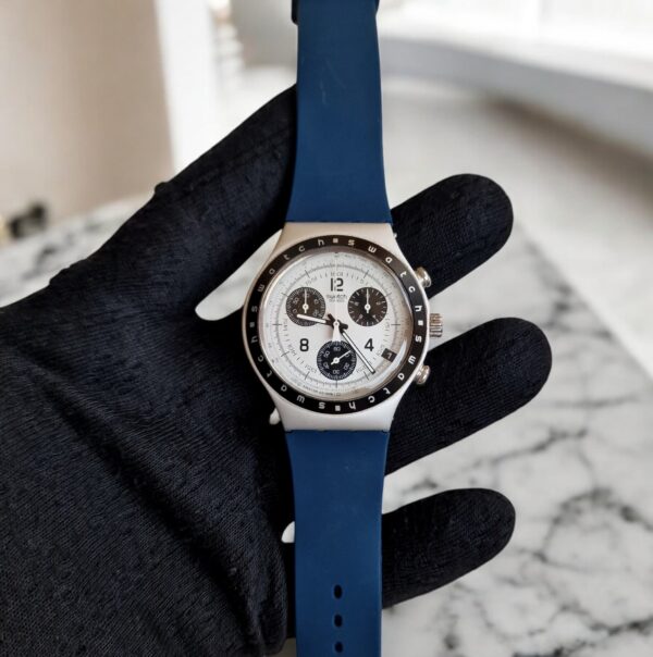 Swatch Irony Men Panda Dial Chronograph Watch - Image 3