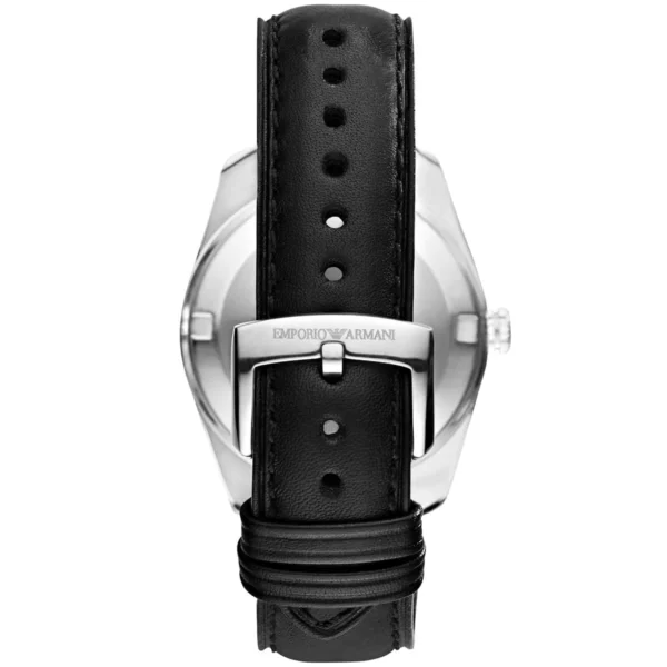 Emporio Armani Sportivo Black Leather Analogue Quartz Men's Watch AR6015 - Image 3
