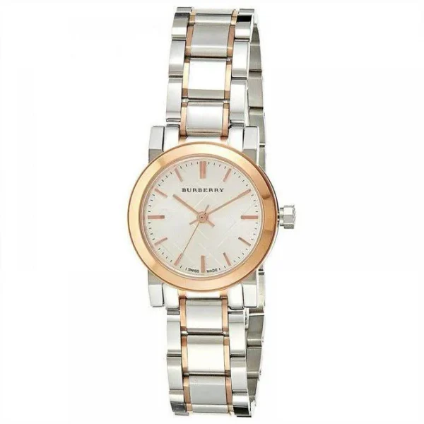 Burberry The City Silver Dial Two Tone Steel Strap Watch for Women - BU9205