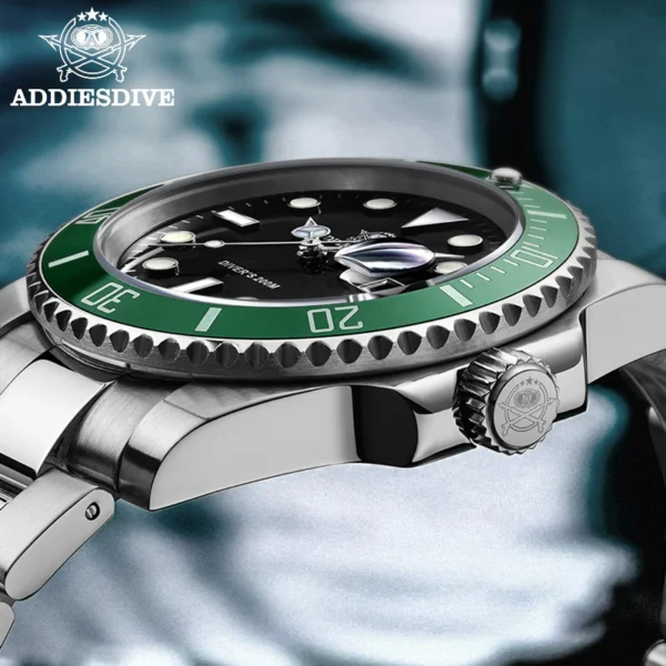 Addiesdive Green Bezel Diver's Watch 200M H3QZ (Starbucks homeage) - Image 5