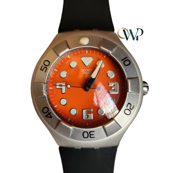Swatch Diver Men's Orange Dial Watch
