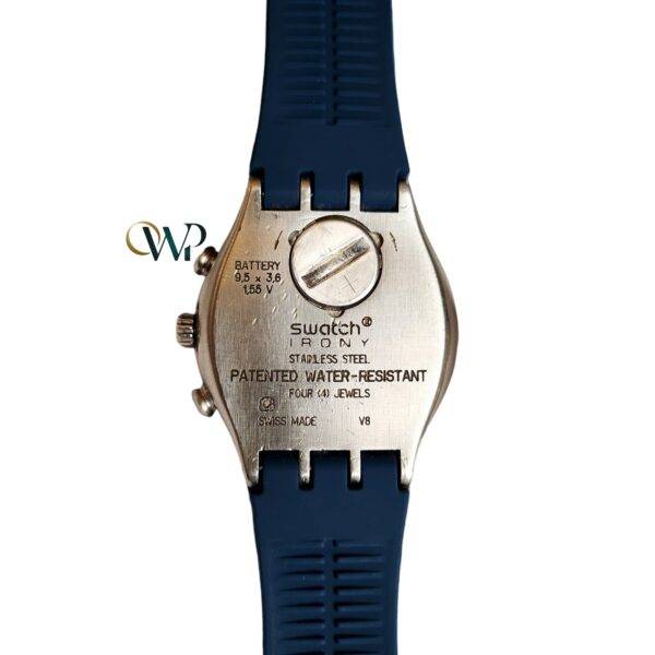 Swatch Dial with blue Outline Silver Sub-Dials Watch - Image 2