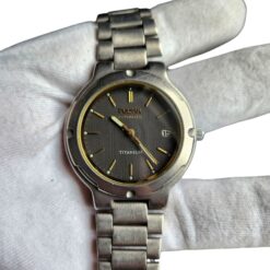 Pulsar Automatic Y621-8020 Titanium Honeycomb Textured Dial Vintage Watch