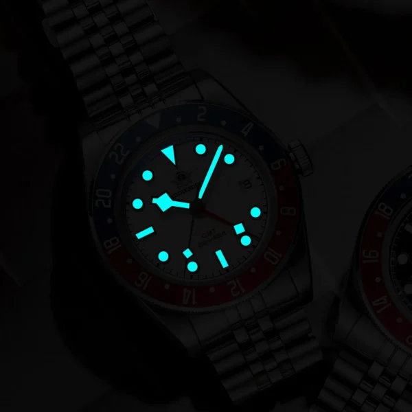 Addiesdive Swiss Ronda 515-24H AD2044 Pepsi Bezel GMT Black Dial Watch - Image 2