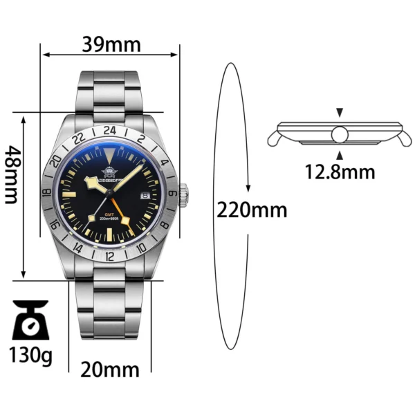 Addiesdive Swiss Ronda 515-24H AD2036 GMT Watch - Image 3