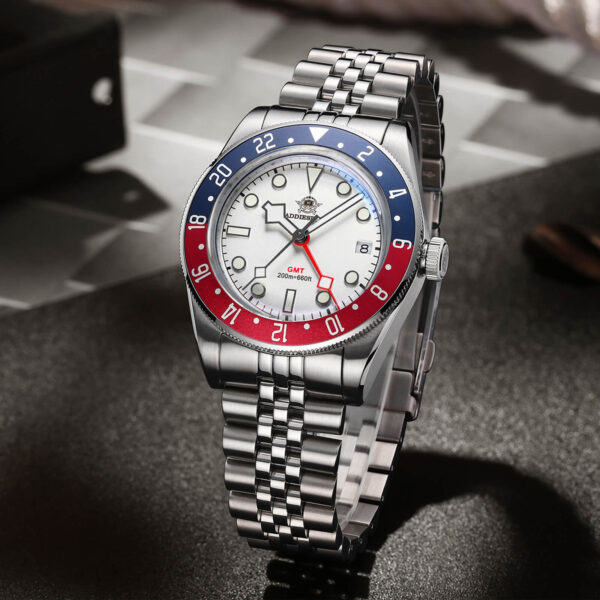 Addiesdive Swiss Ronda 515-24H AD2044 Pepsi Bezel GMT Watch - Image 4