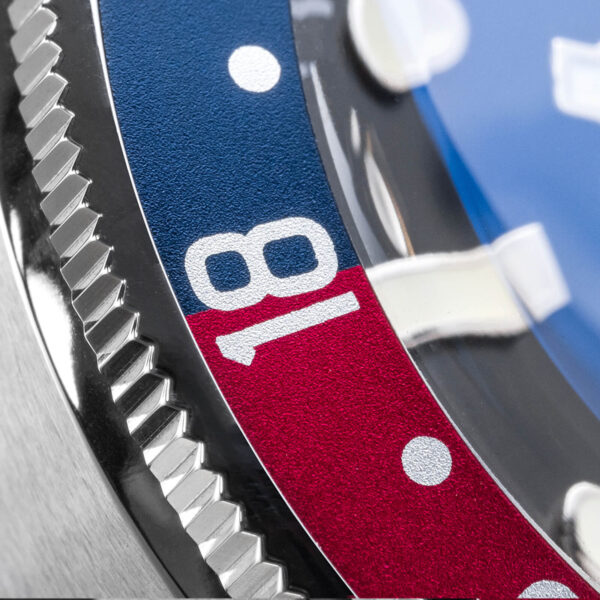 Addiesdive Swiss Ronda 515-24H AD2044 Pepsi Bezel GMT Black Dial Nylon Band Watch - Image 7