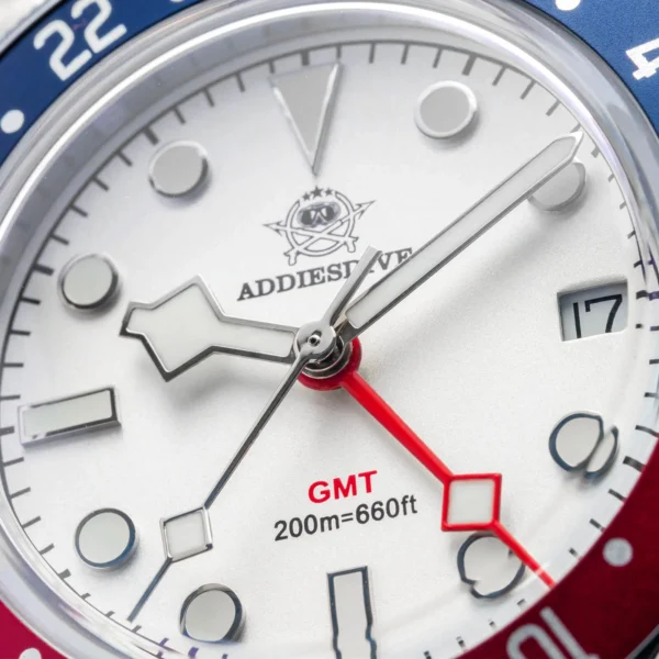 Addiesdive Swiss Ronda 515-24H AD2044 Pepsi Bezel GMT Watch - Image 8