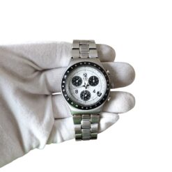 Swatch Irony Matte Finish Panda Dial On Chain Men's Chronograph Watch