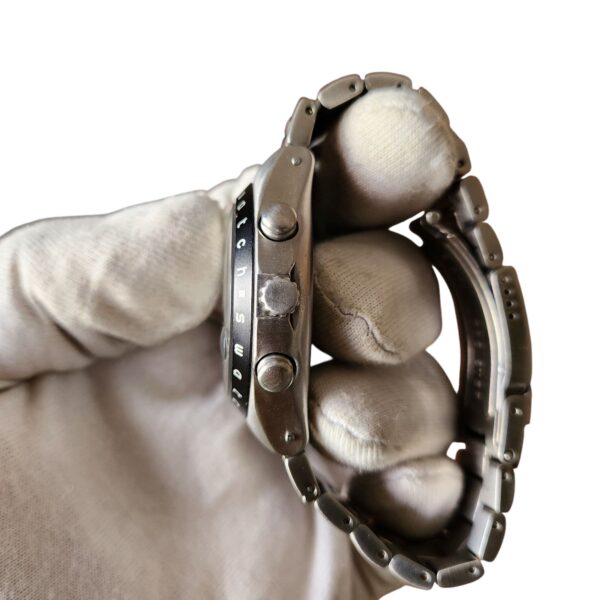 Swatch Irony Matte Finish Panda Dial On Chain Men's Chronograph Watch - Image 3