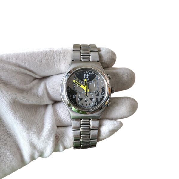 Swatch Irony Grey Dial On Chain Men's Chronograph Watch