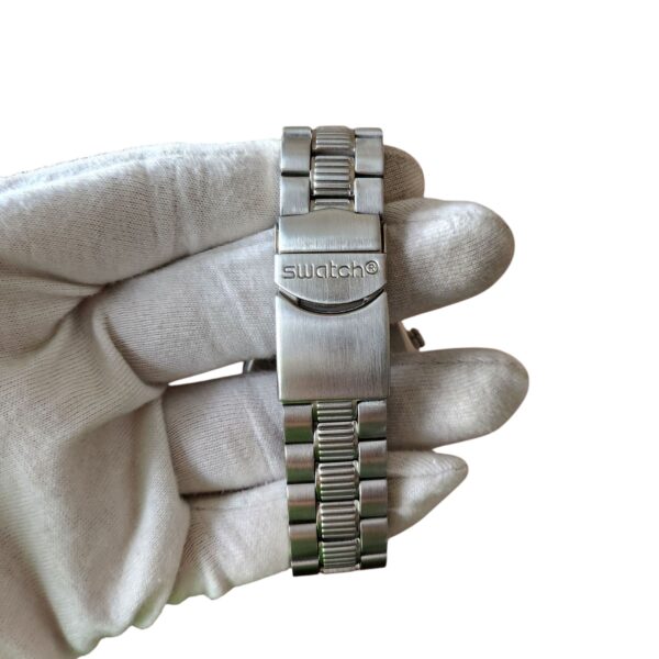 Swatch Irony Matte Finish Panda Dial On Chain Men's Chronograph Watch - Image 5