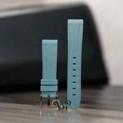 Omega X Swatch Tiffany Blue Curved End Premium Rubber Band 20mm