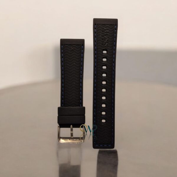 Hugo Boss Orange Black With Blue Stitching Rubber Strap 22mm - Image 2