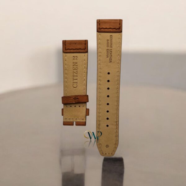 Citizen Tan Brown Stylish Genuine Leather Strap 22mm - Image 2