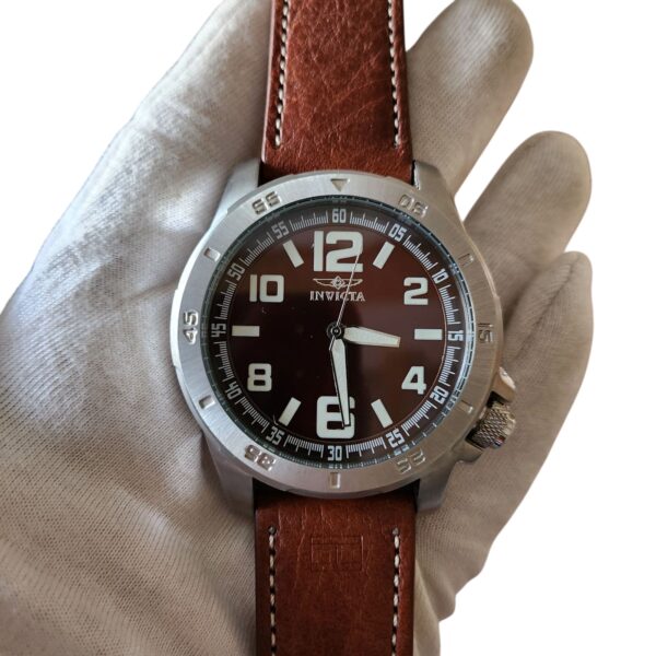 Invicta Specialty Brown Sunray Dial Aftermarket Strap 1904 Men's Watch - Image 2