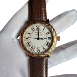 01 Invicta 14857 Rose Gold Case 43mm Aftermarket Strap Men's Watch