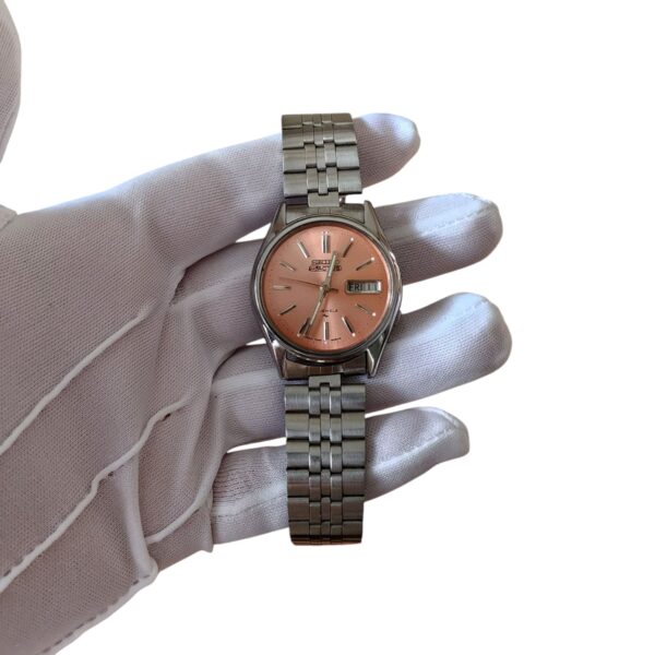 Seiko 5 Salmon Dial Automatic 7009A 1970's Vintage MOD Watch - Image 3
