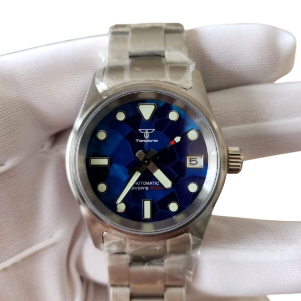 Tandorio NH35 Automatic Blue Pearl Dial Watch - Image 3