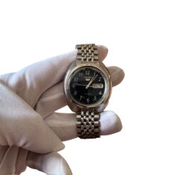 Seiko 5 Rare Rice Beads Bracelet Blue Automatic 6309A-8230 1976's Vintage Watch