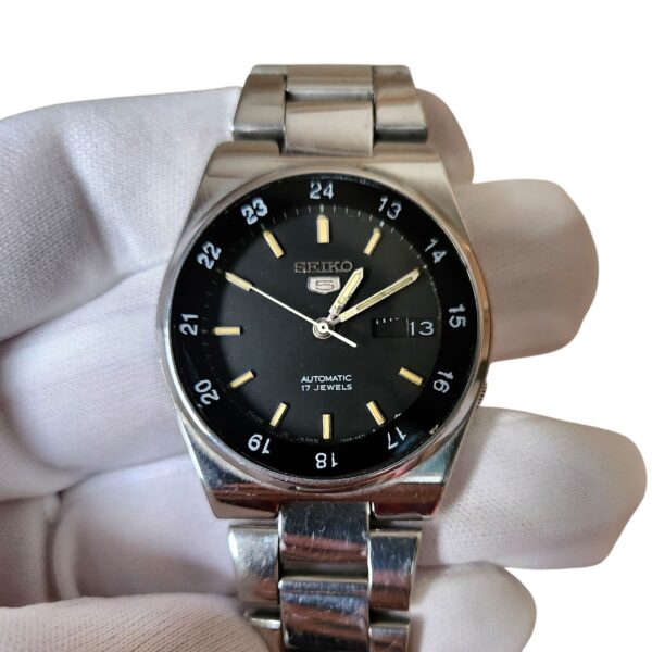 Seiko 5 1D3028 Black Railway 36mm Dial 1960's Vintage Watch