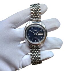 006 Seiko 5 Rare Rice Beads Bracelet Blue Automatic 6309A-8230 1976's Vintage