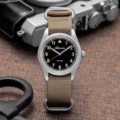 Addiesdive AD2079 Retro Pilot Field VH31 Black Dial Khaki Nato Watch