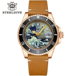 Steeldive NH-35 SD1953-SJ CUSN8 Kanagawa Dial Bronze 300M Watch