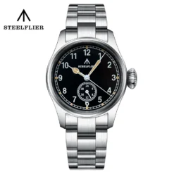 Steelflier SF746 Seiko VH60 24 Hour 39mm Black Dial 200m Watch
