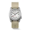 Boderry VOYAGER White Dial Beige Nato Strap Watch