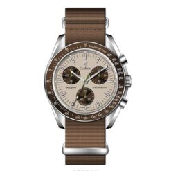 003 Cadisen C7064 Seiko VK68 Chronograph Beige Dial 40mm Watch