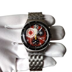 Swatch Irony Red Dial Men's Chronograph Watch