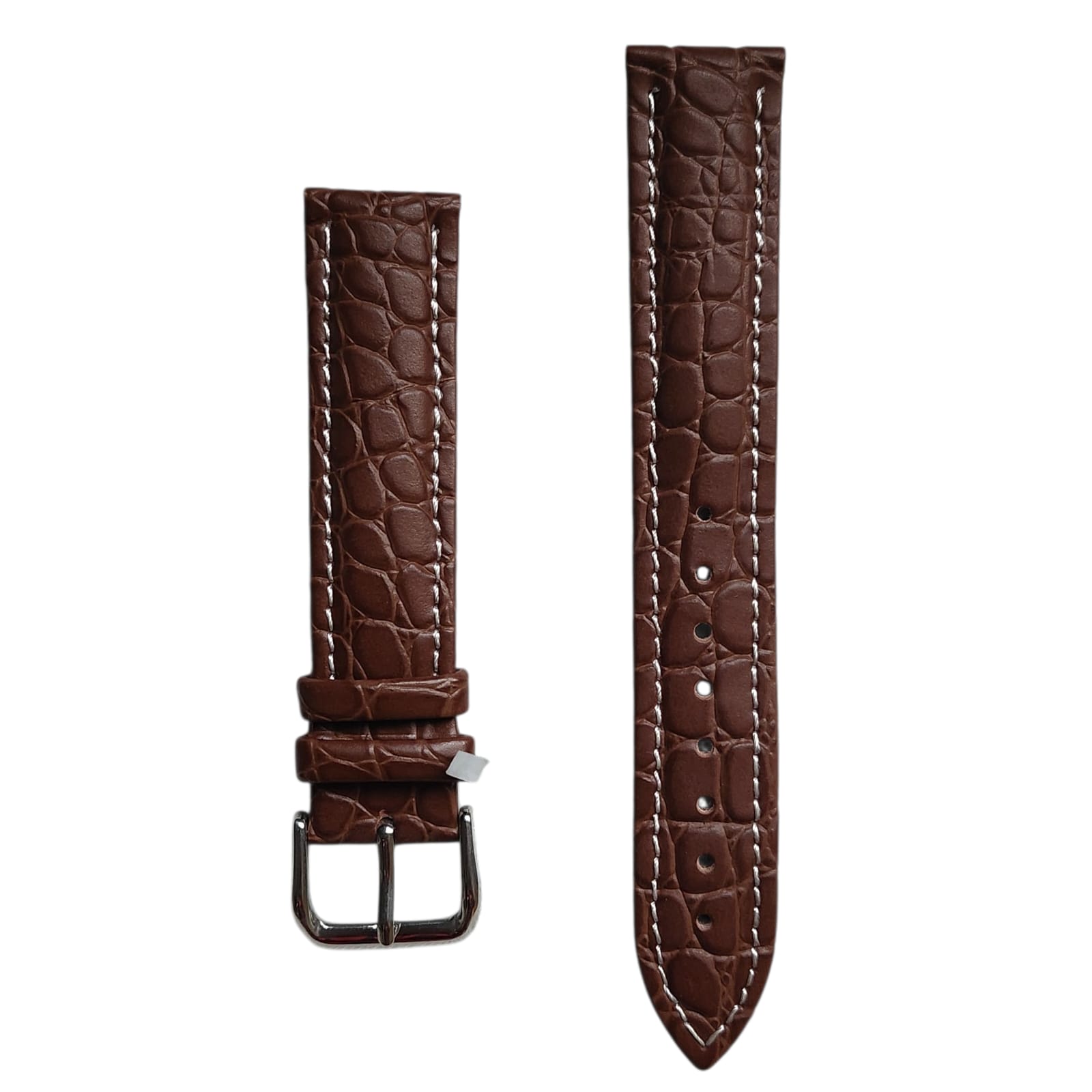 0039 Alligator Embossed Genuine Leather Strap 19mm