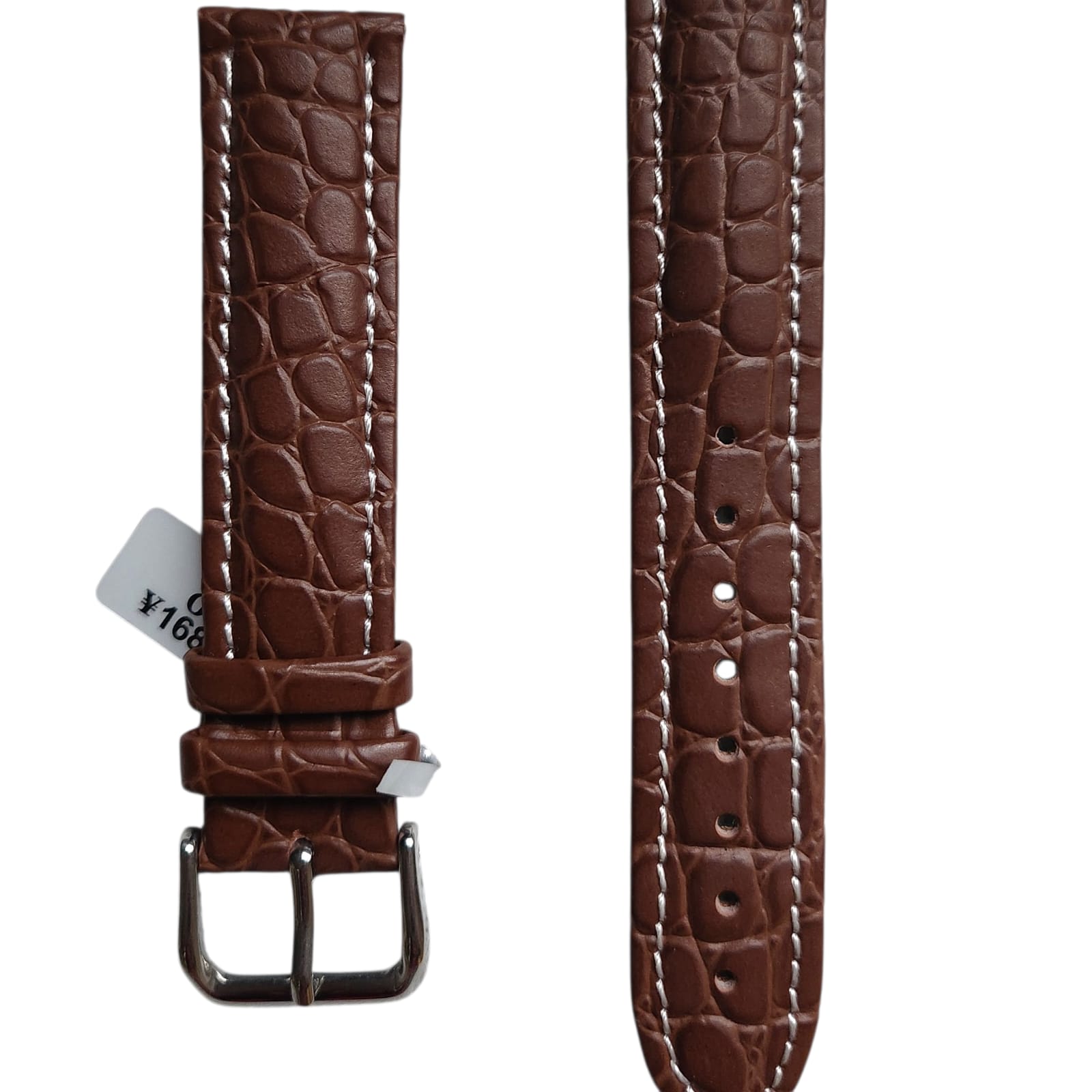 0039 Alligator Embossed Genuine Leather Strap 19mm - Image 2