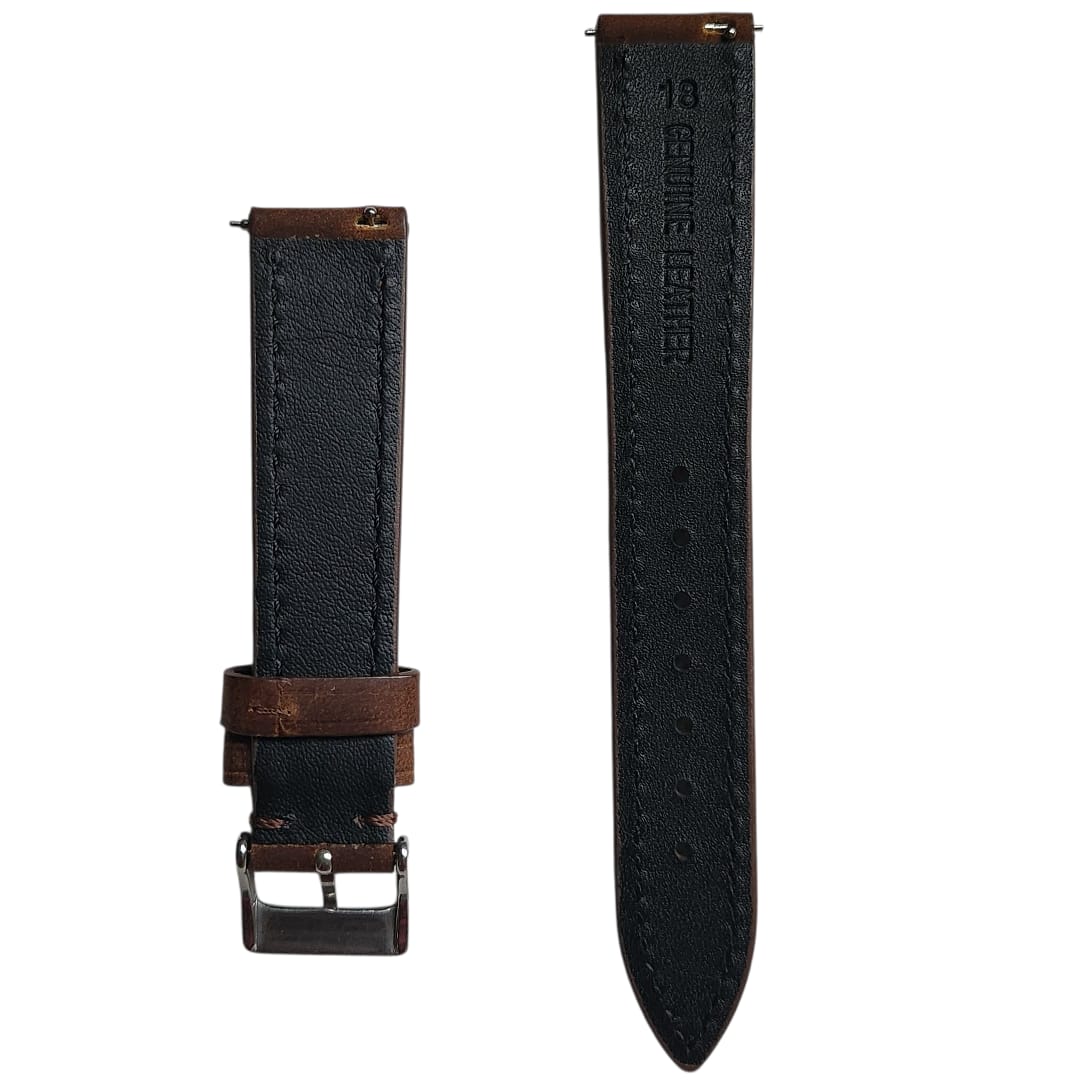 0054 Premium Vegetable Tan Leather Strap 18mm - Image 3