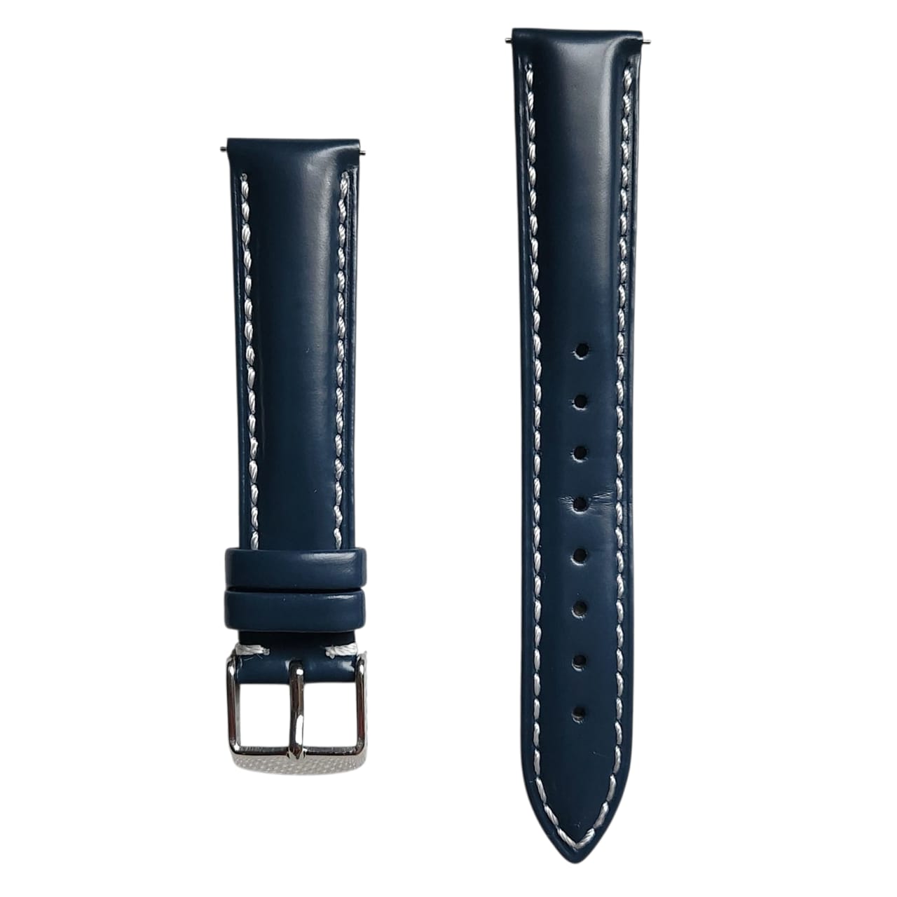 0052 Premium Navy Blue Leather Strap 18mm