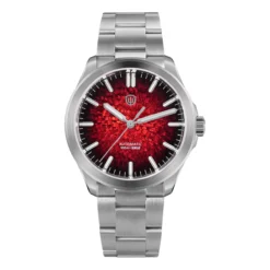 Watchdives WD0005B Ice Crack Limited Edition Gradient Red Dial NH-35 Watch