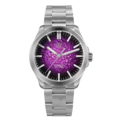 Watchdives WD0005B Ice Crack Limited Edition Gradient Purple Dial NH-35 Watch