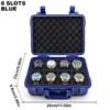002 Premium 8-Slots ABS Watch Storage Case Blue