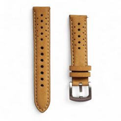 0063 Top Grain Calf Skin Suede Rally Leather Strap 19mm