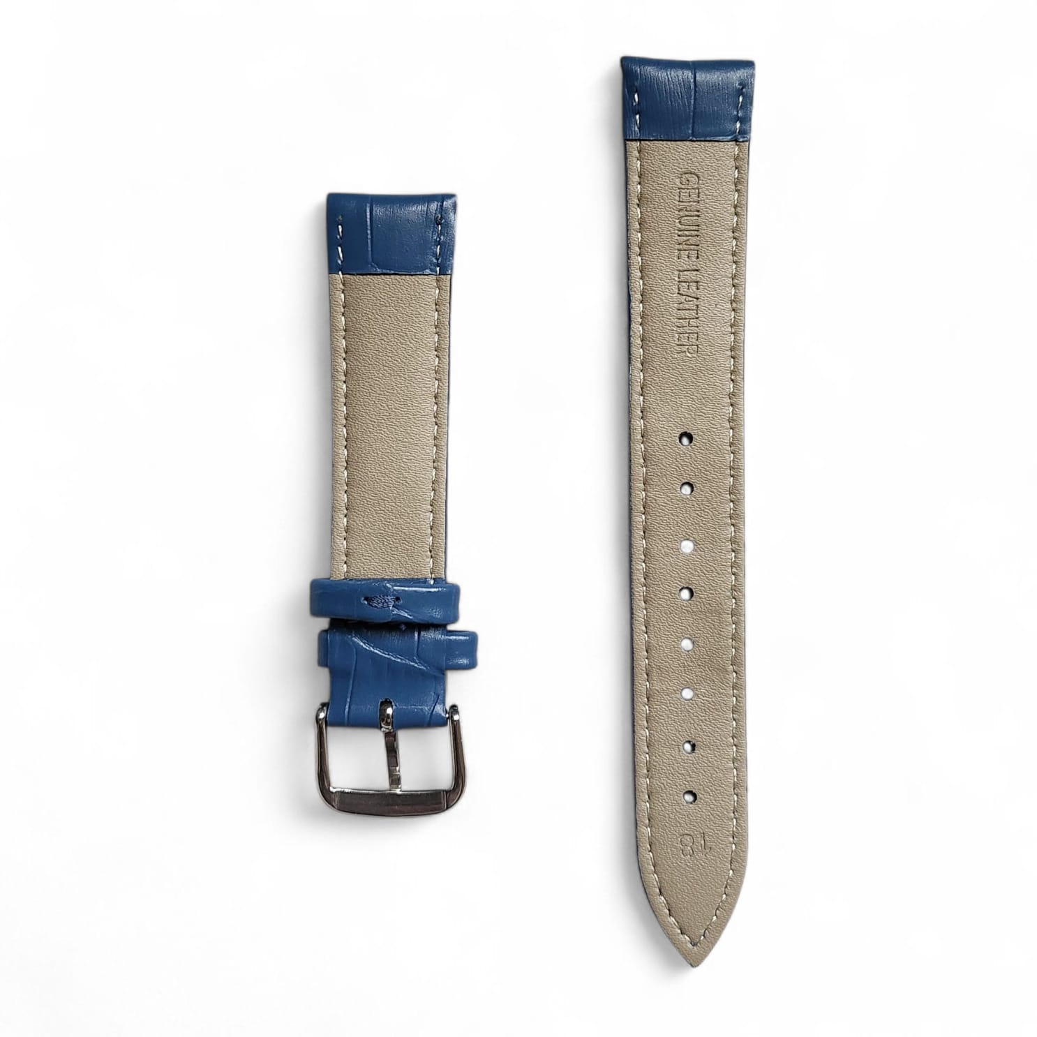 0057 Royal Blue Leather Strap 18mm - Image 2