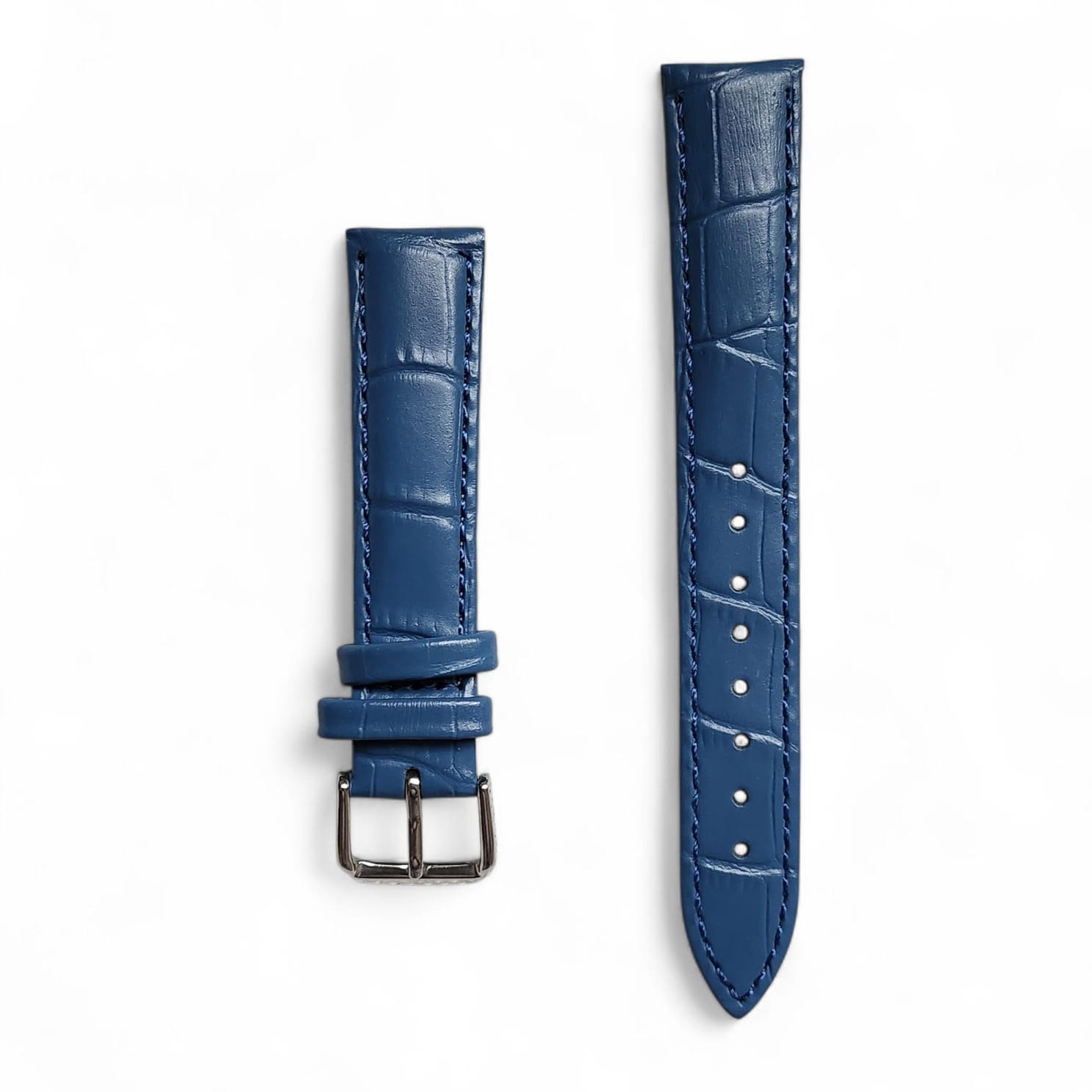 0057 Royal Blue Leather Strap 18mm