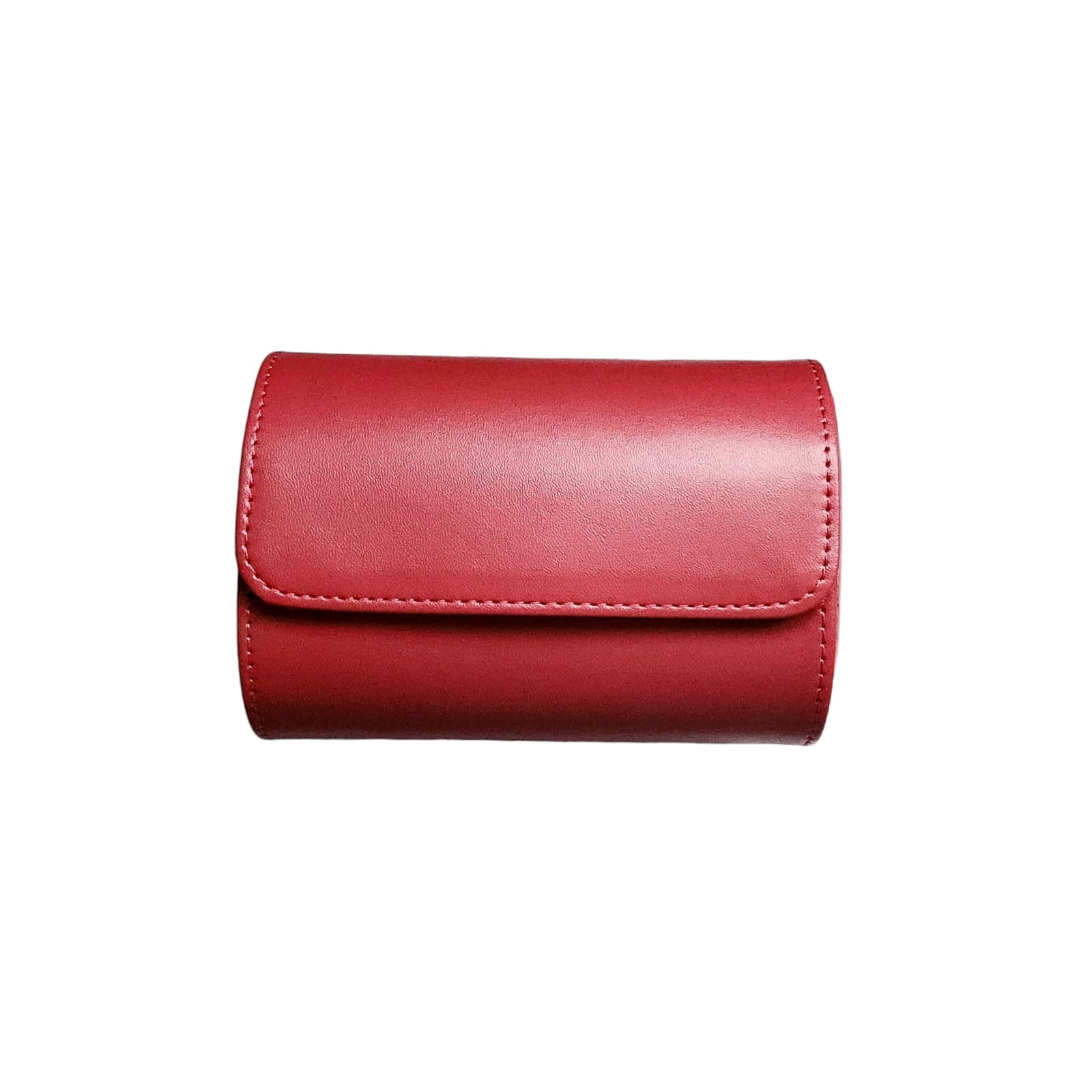 007 Premium 2-Slots PU Red Leather Roll With Inner Suede